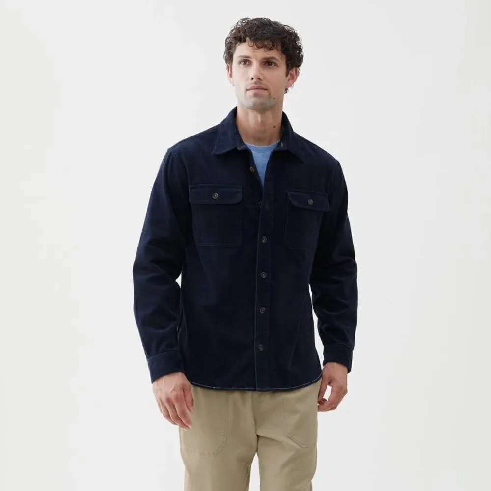Surfside Supply Alex Corduroy Utility Overshirt Navy‎ Blazer XL NWT IN PACKAGING